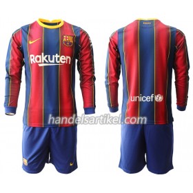 FC Barcelona Kinder Heim Trikotsatz 2020/21 Langarm (+ Kurze Hosen)